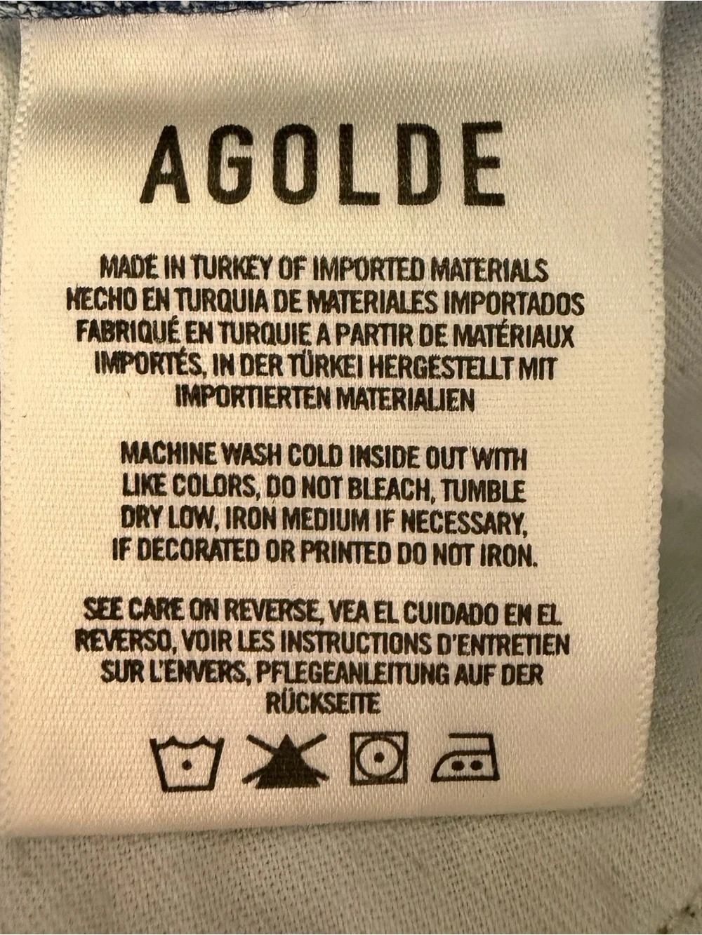 AGOLDE Parker Distressed Organic Cotton Denim Cutoff Shorts Blue Size 31